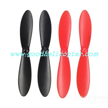 HUBSAN-X4-H107D Quadcopter parts blades (red + black) - Click Image to Close